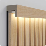 300cm Natural Oak Single Top Trim Batten with LED