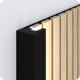300cm Black Pair Of Side Trim Battens with LED